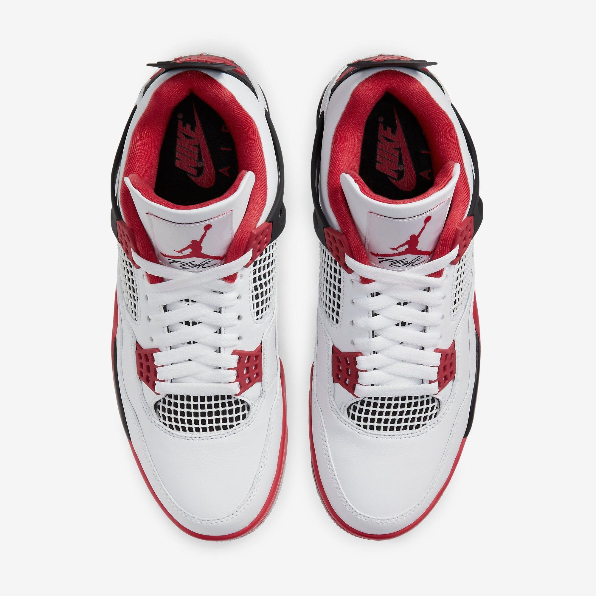 805667702e119404f49c68334233343a_1603765324 Air Jordan Retro 4 - White/Red/Black - Foot Arena